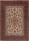 Isfahan Persian Rug Beige-Cream 446 x 323 cm