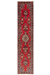 Hamedan Persian Rug Red 407 x 90 cm