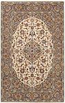 Kashan Persian Rug Beige-Cream 220 x 137 cm