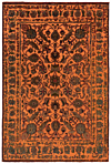 Vintage Relief Rug Orange 199 x 132 cm