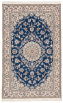 Nain 9La Persian Rug Blue 215 x 130 cm