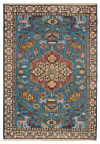 Super Kazak Rug Blue 107 x 73 cm