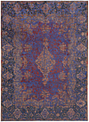 Vintage Relief Rug Purple 340 x 257 cm