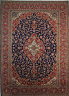 Kashan Persian Rug Night Blue 401 x 292 cm