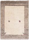 Gabbeh Persian Rug Beige-Cream 90 x 66 cm
