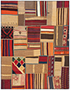 kilim patchwork Multicolor 198 x 153 cm