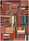 Kilim patchwork Multicolor 205 x 146 cm