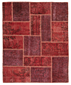 Patchwork Rug Red 119 x 93 cm