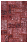 Patchwork Rug Red 162 x 100 cm