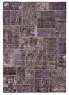 Patchwork Rug Purple 159 x 111 cm