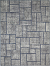Patchwork Rug Gray 213 x 163 cm