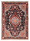 Hamedan shahrbaft Persian Rug Black 90 x 63 cm