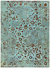 Vintage Relief Rug Turquoise 325 x 239 cm