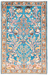 Qom Persian Rug Blue 126 x 78 cm
