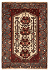 Hamedan Persian Rug Beige-Cream 121 x 85 cm