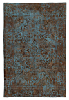 Vintage Relief Rug Blue 298 x 198 cm