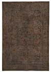 Vintage Relief Rug Brown 293 x 198 cm