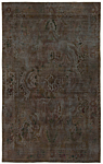 Vintage Relief Rug Gray 295 x 187 cm
