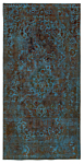 Vintage Relief Rug Blue 320 x 156 cm