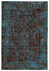 Vintage Relief Rug Blue 291 x 198 cm