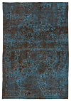 Vintage Relief Rug Turquoise 289 x 195 cm