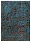 Vintage Relief Rug Blue 267 x 193 cm