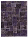 Patchwork Rug Purple 209 x 158 cm