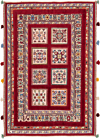 Nimbaft Persian Rug Red 118 x 82 cm