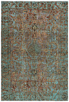 Vintage Relief Rug Turquoise 320 x 218 cm