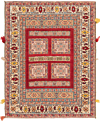 Nimbaft Persian Rug Red 110 x 86 cm