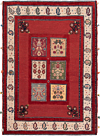 Nimbaft Persian Rug Red 119 x 86 cm