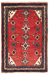 Hamedan Persian Rug Red 111 x 73 cm