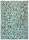Vintage Relief Rug Turquoise 383 x 279 cm