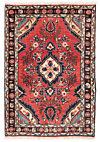 Hamedan Persian Rug Red 105 x 73 cm