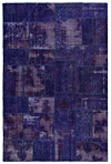 Patchwork Rug Purple 302 x 198 cm