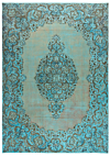 Vintage Relief Rug Turquoise 506 x 363 cm
