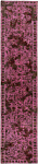 Vintage Relief Rug Pink 389 x 80 cm
