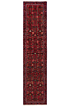 Hamedan Hosseinabad Persian Rug Red 286 x 67 cm