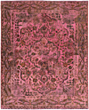 Vintage Relief Rug Pink 185 x 150 cm