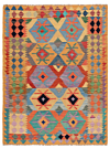 Kilim Afghan Multicolor 193 x 149 cm