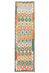 Kilim afghan Turquoise 288 x 83 cm