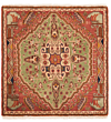Shiraz Ghashghai Persian Rug Green 59 x 57 cm