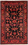 Hamedan Persian Rug Black 213 x 138 cm