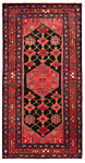 Hamedan Persian Rug Black 207 x 104 cm