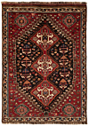 Shiraz Persian Rug Black 150 x 107 cm