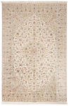 Qom Silk Ahmadi Persian Rug Beige-Cream 299 x 198 cm