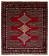 Senneh Persian Rug Red 143 x 128 cm