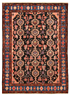 Hamedan Persian Rug Black 196 x 141 cm