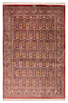 Qom Silk Persian Rug Beige-Cream 149 x 98 cm