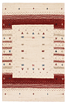 Handloom Rug White 93 x 61 cm